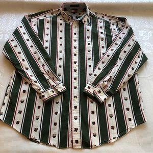 Tommy Hilfiger Men’s Size L Multicolored Button-Up Long Sleeves Dress Shirt